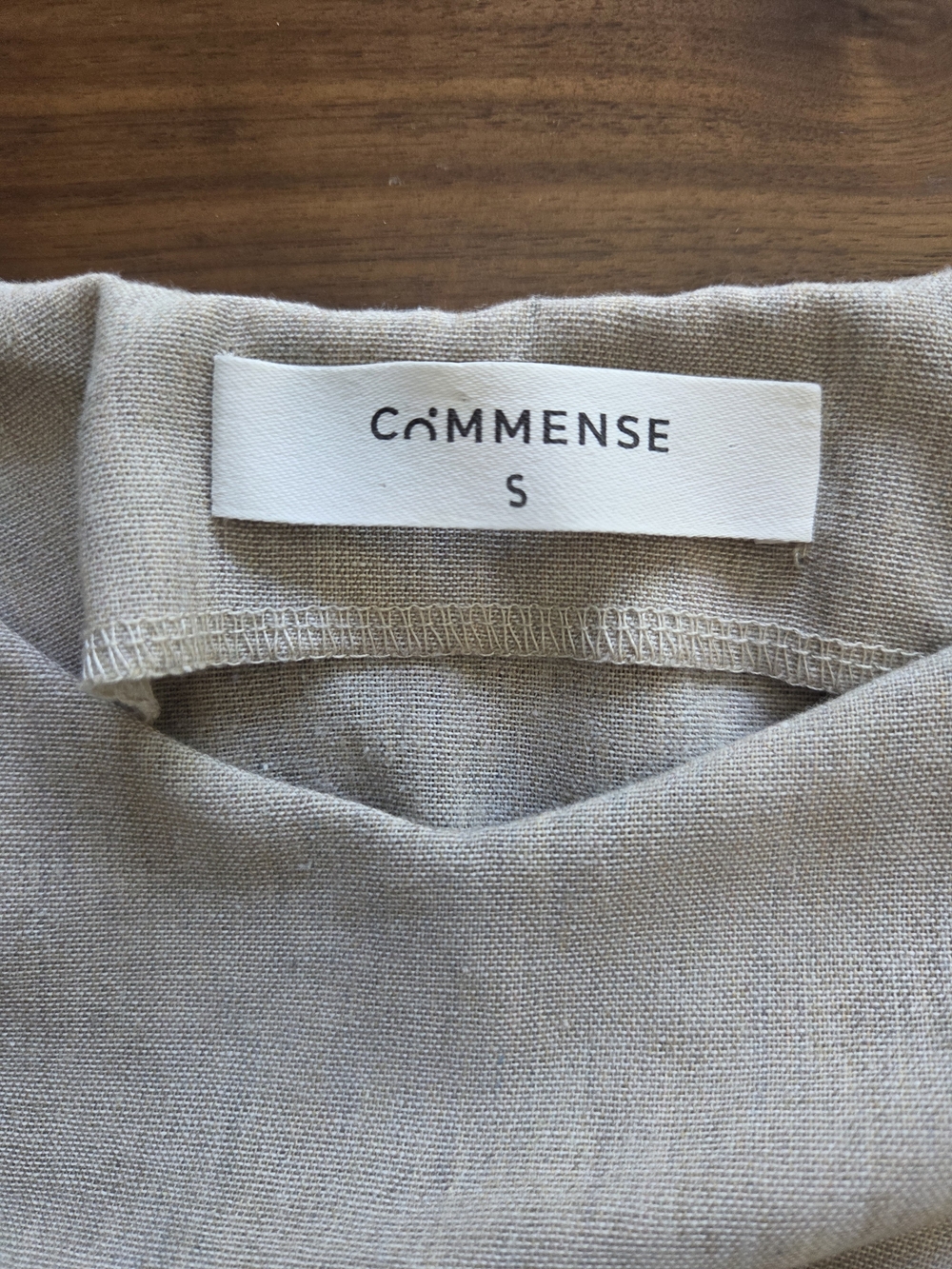 New Commense Levanzo Tied Shoulder Cotton Linen Mini Dress NWOT Neutral, Small - Picture 5 of 7
